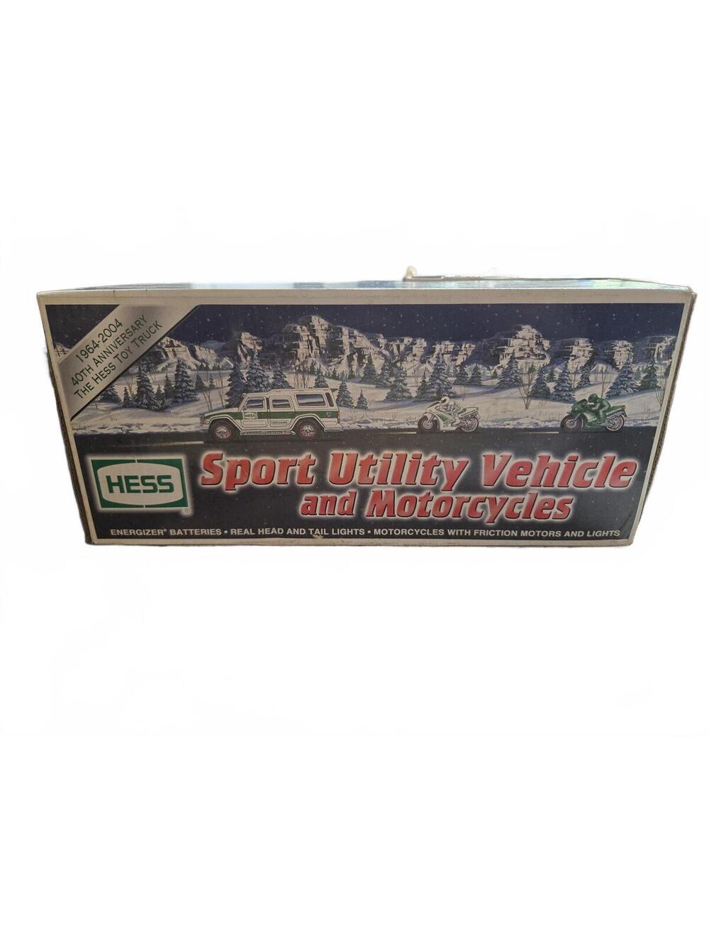 2004 Hess Sport Utility Vehicle and Motorcycles Toy Truck Set in Box